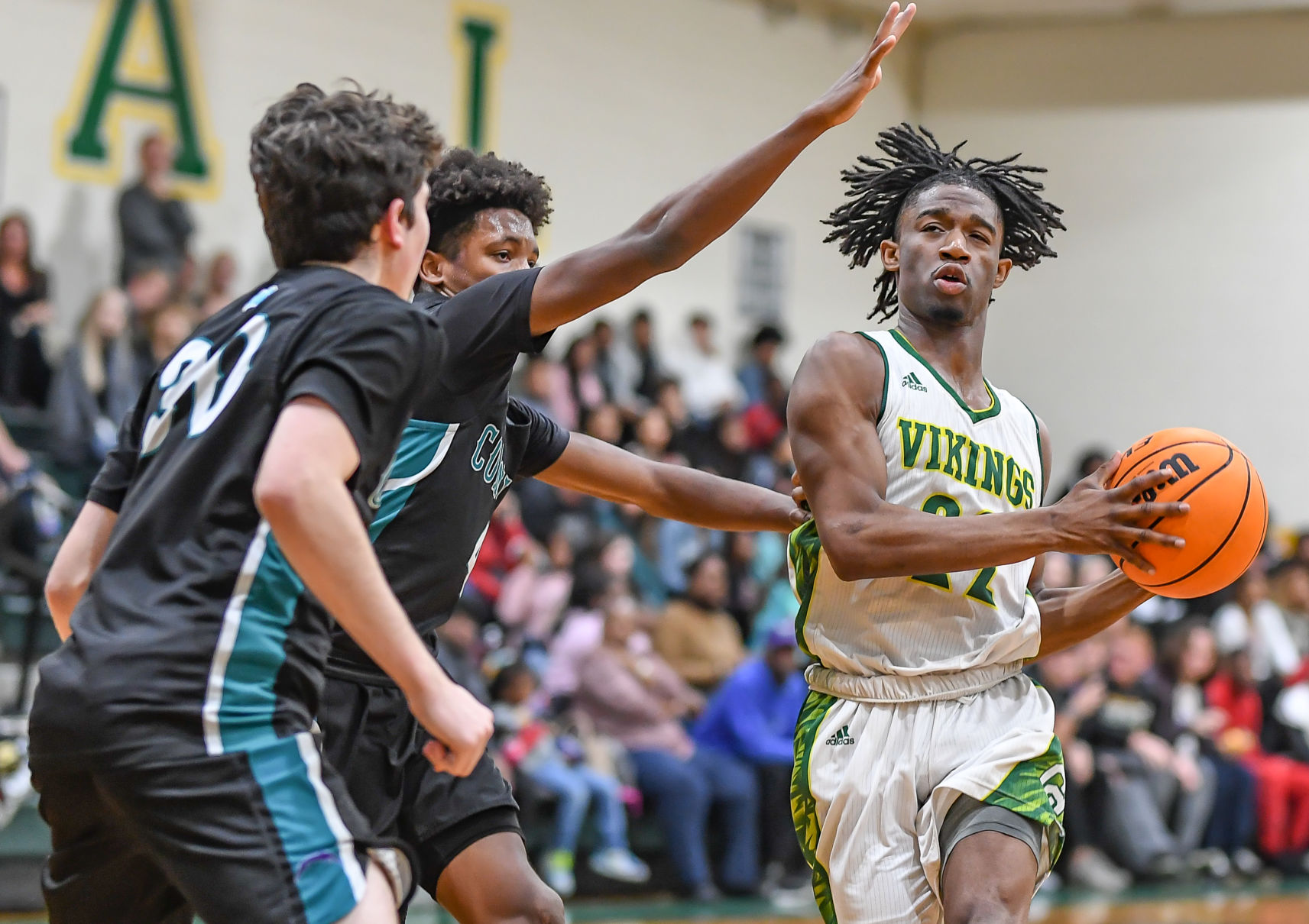 Friday night high school basketball action